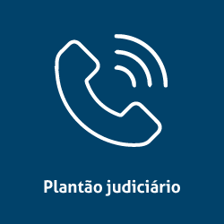 Imagem de telefone tocando e texto PLANTÃO JUDICIÁRIO